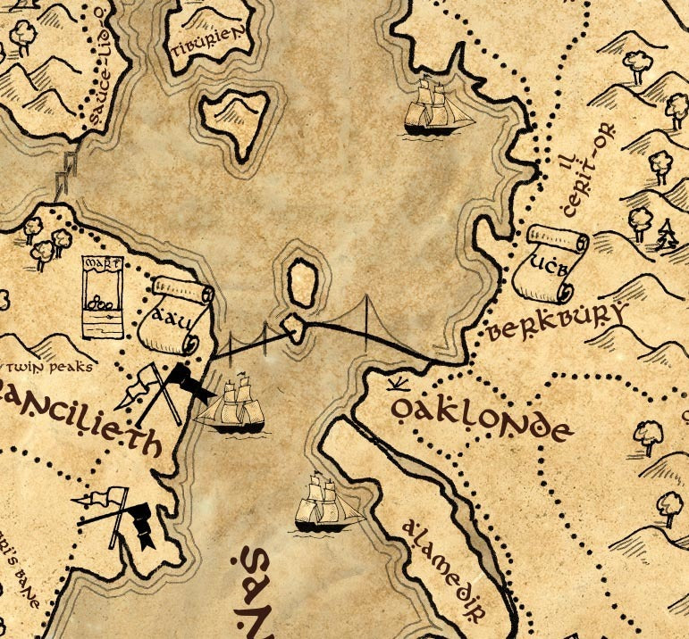Silicon Valley Fantasy Map