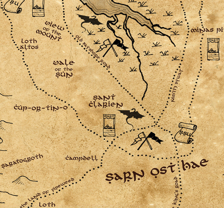 Silicon Valley Fantasy Map