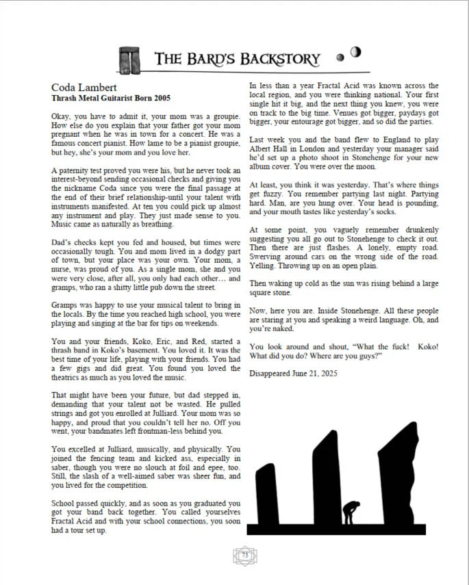 Heroes of the Henge: A Couple's Adventure Module (5th Edition)